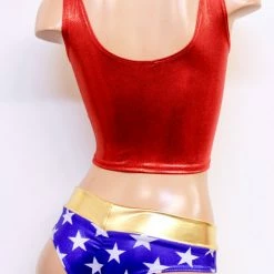 The Sugarpuss Collection Costumes Star Superheroine Crop Tank Set With Lowrise Cheeky Shorts 10 The Sugarpuss Collection Costumes Star Superheroine Crop Tank Set With Lowrise Cheeky Shorts