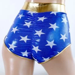 The Sugarpuss Collection Costumes Star Superheroine Classic Briefs In Metallic Stars