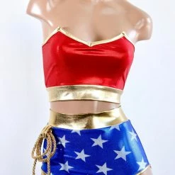 The Sugarpuss Collection Costumes Star Superheroine Classic Briefs In Metallic Stars