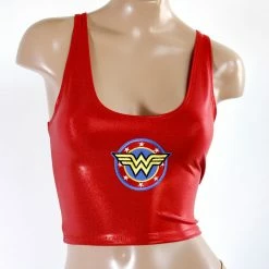The Sugarpuss Collection Star Superheroine Crop Tank Set With Matte Lowrise Cheeky Shorts