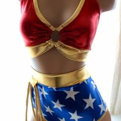 The Sugarpuss Collection Star Superheroine Ring Top Costume Set With Highwaisted Bottoms Costumes